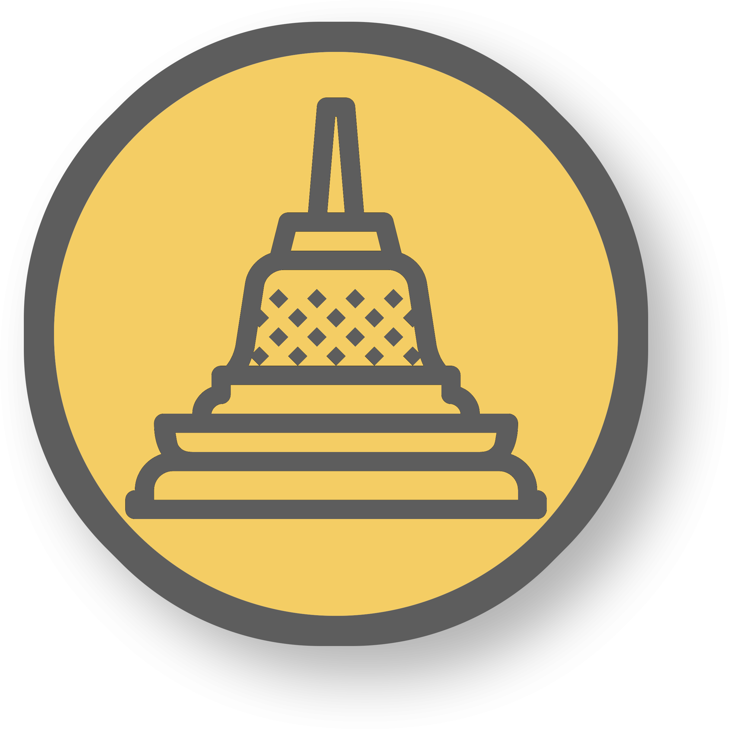 Hand Hammered Raised Butter Lamps - Candi Borobudur Icon Png (2831x2707)