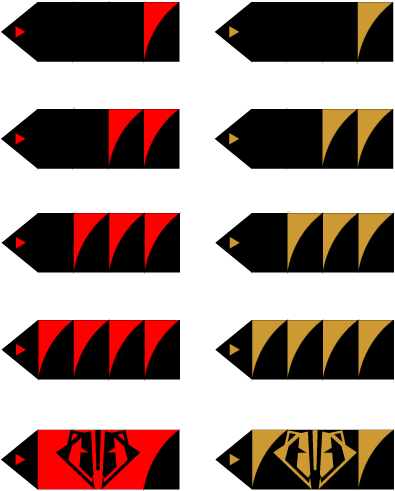 Hellbadgerranksredgold - Rank Insignia 2000px Gold (423x531)
