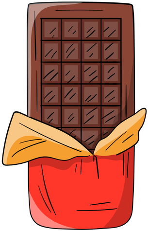 Chocolate Bar Png Chocolate Bar Cartoon Transparent - Barra De Chocolate Animada (512x512)