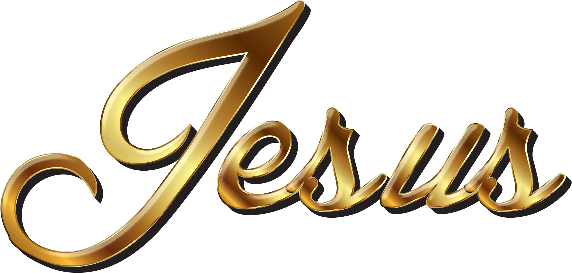 Gold Typography Enhanced Big Image Png - Cafepress Jesus Iphone 7 Plus Tough Case (2400x1171)
