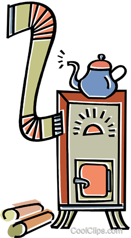 Wood Stove Royalty Free Vector Clip Art Illustration - Clipart Wood Stove (264x480)