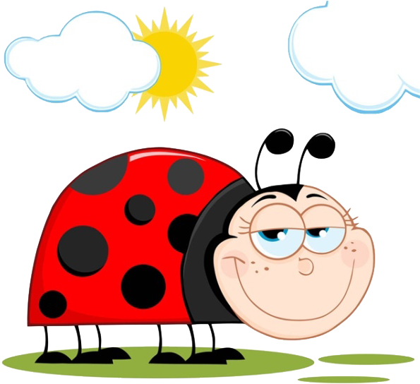 Transparent Ladybug Garden Clipart Jpg Black And White - Ladybug Garden Throw Blanket (600x550)