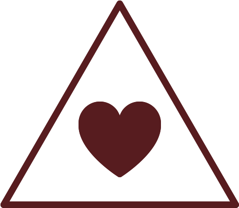 Triangle With A Heart In The Center - Aspirin (553x440)
