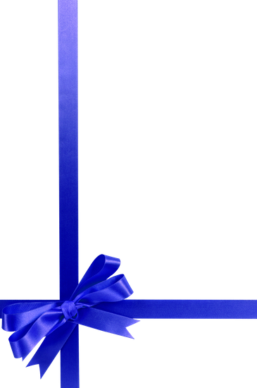 Gift Bow - Blue Gift Ribbon (365x550)