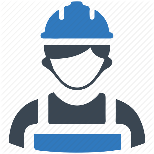 Svg Royalty Free Library By Delwar Hossain Builder - Worker With Helmet Icon (512x512)