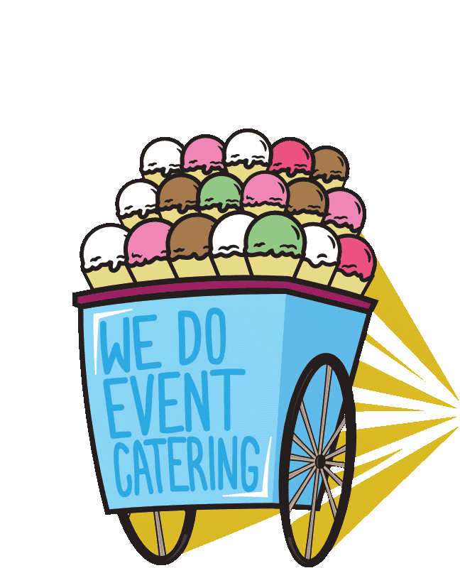 An Ice Cream Cart Full Of Ice Cream Cones With The - Ice Cream (648x800)