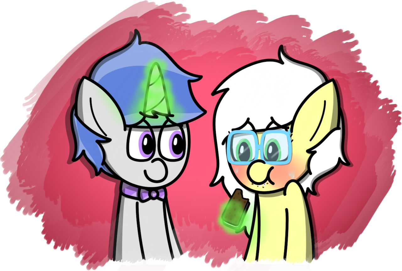 Techreel, Blushing, Bowtie, Cute, Food, Glowing Horn, - Drawing (1280x863)