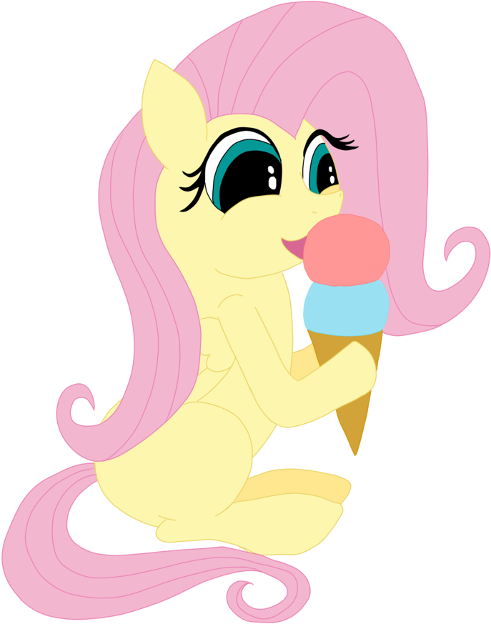 Jokage, Atg 2018, Cute, Fluttershy, Food, Ice Cream, - Cartoon (1024x1024)