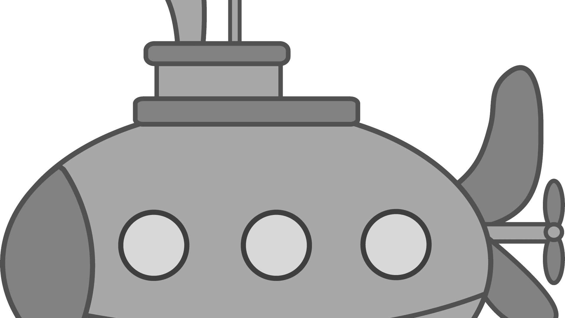 Faucet Clipart Cartoon - Unmanned Submarine Clipart (1920x1080)