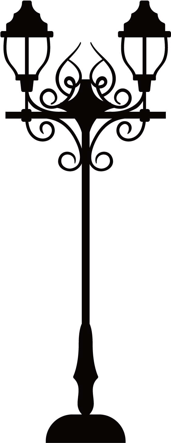 Street Light Candelabra Lighting - Street Lights Black And White Png (1500x1501)