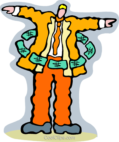 Man Being Encircled With Dollar Bills Royalty Free - Man Being Encircled With Dollar Bills Royalty Free (401x480)