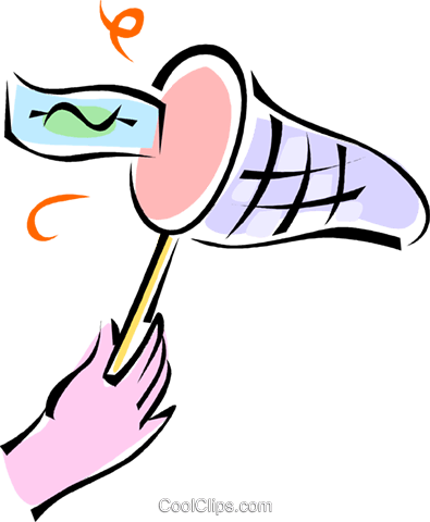 Person Catching A Dollar Bill In A Net Royalty Free - Person Catching A Dollar Bill In A Net Royalty Free (395x480)