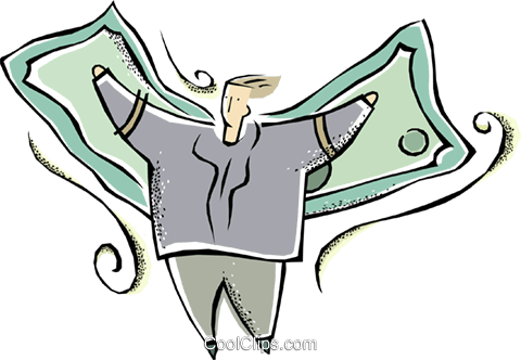 Dollar Bills Royalty Free Vector Clip Art Illustration - Dollar Bills Royalty Free Vector Clip Art Illustration (480x332)