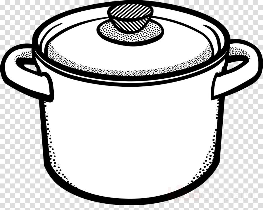 Download Pot Black And White Clipart Stock Pots Clip - Cooking Pot Clipart Black And White (900x720)