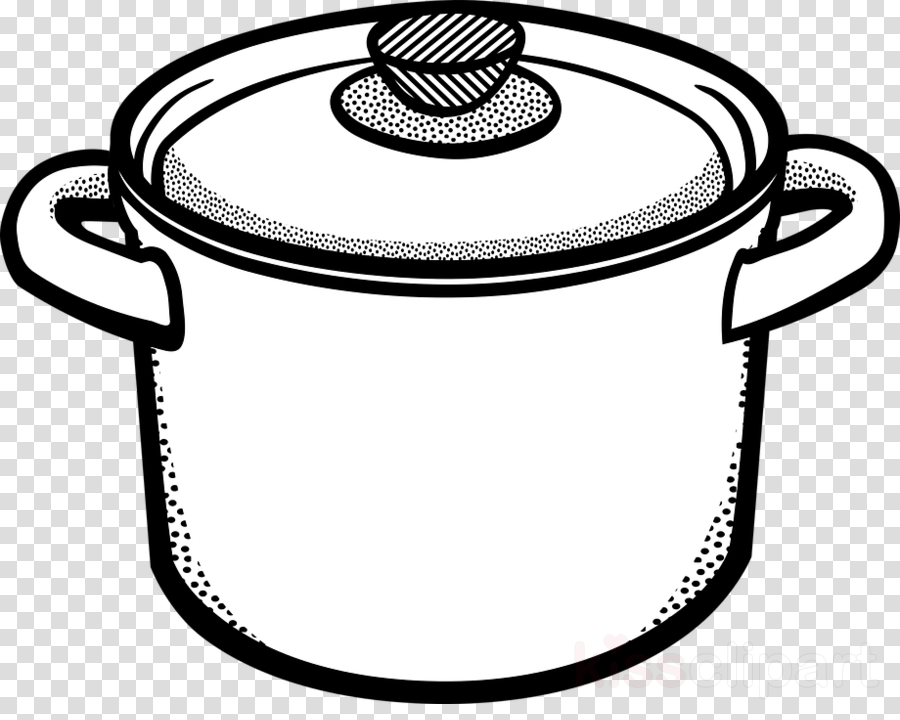 Download Pot Black And White Clipart Stock Pots Clip Cooking Pot