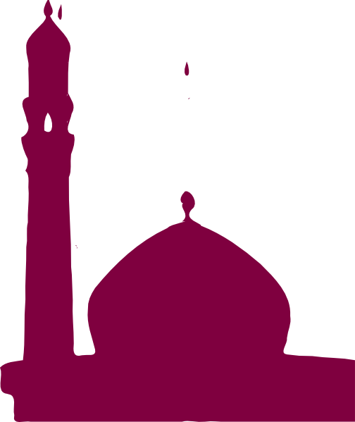 Mesjid Magenta Clip Art - Mosque Clipart (504x599)