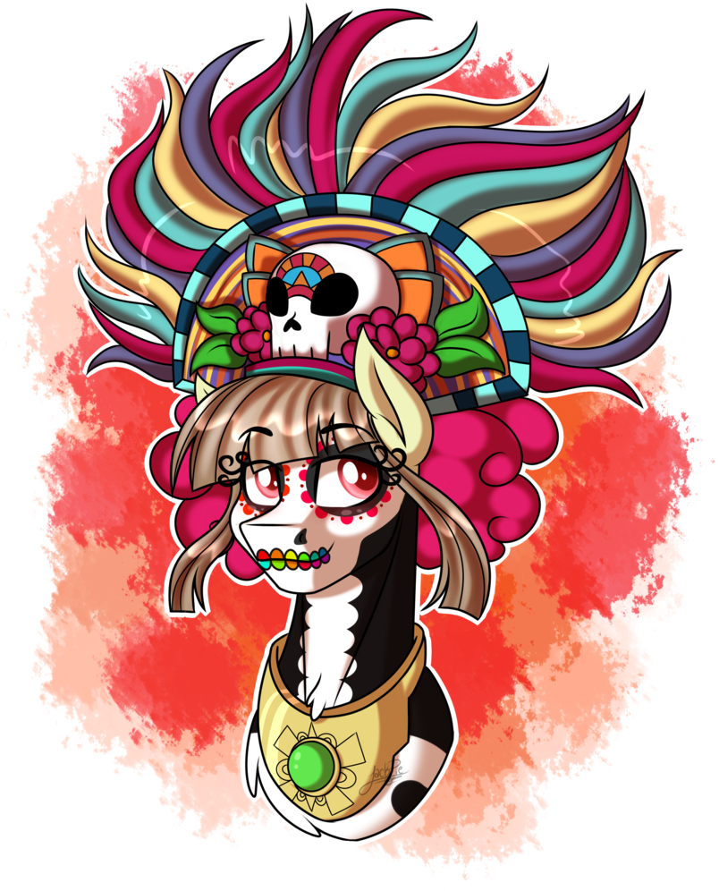 Jack-pie, Aztec, Catrina, Dia De Los Muertos, Makeup, - Day Of The Dead (826x1024)