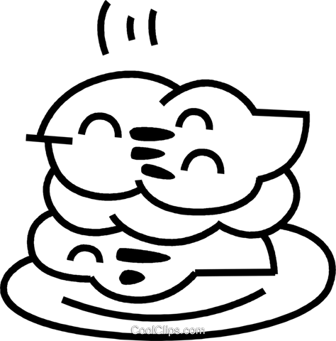 Pancake Breakfast Royalty Free Vector Clip Art Illustration - Breakfast (474x480)