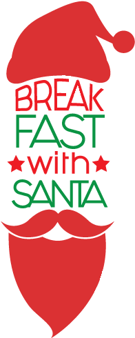 Clipart Santa Eating Pancakes - Clip Art Breakfast With Santa (500x500)