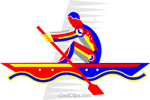 Rowing Royalty Free Vector Clip Art Illustration - Rowing Royalty Free Vector Clip Art Illustration (480x320)