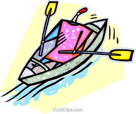 Person Rowing A Boat Royalty Free Vector Clip Art Illustration - Person Rowing A Boat Royalty Free Vector Clip Art Illustration (480x401)