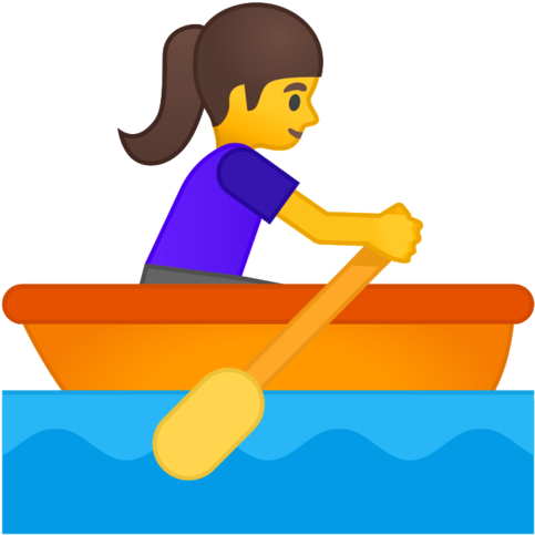 Rowing Clipart Woman - Rowing Emoji (512x512)