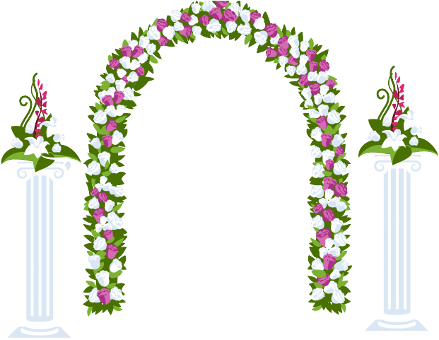 Arch Clipart Transparent - Arco De Flores Dibujo (640x480)