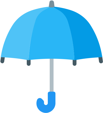 Blue, Blueness, House, Mansion, Protection, Safety, - Blue Umbrella Icon Png (512x512)
