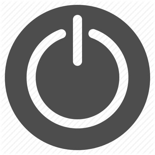 Shutdown Button Clipart Electric Power - White Exit Icon Png (512x512)