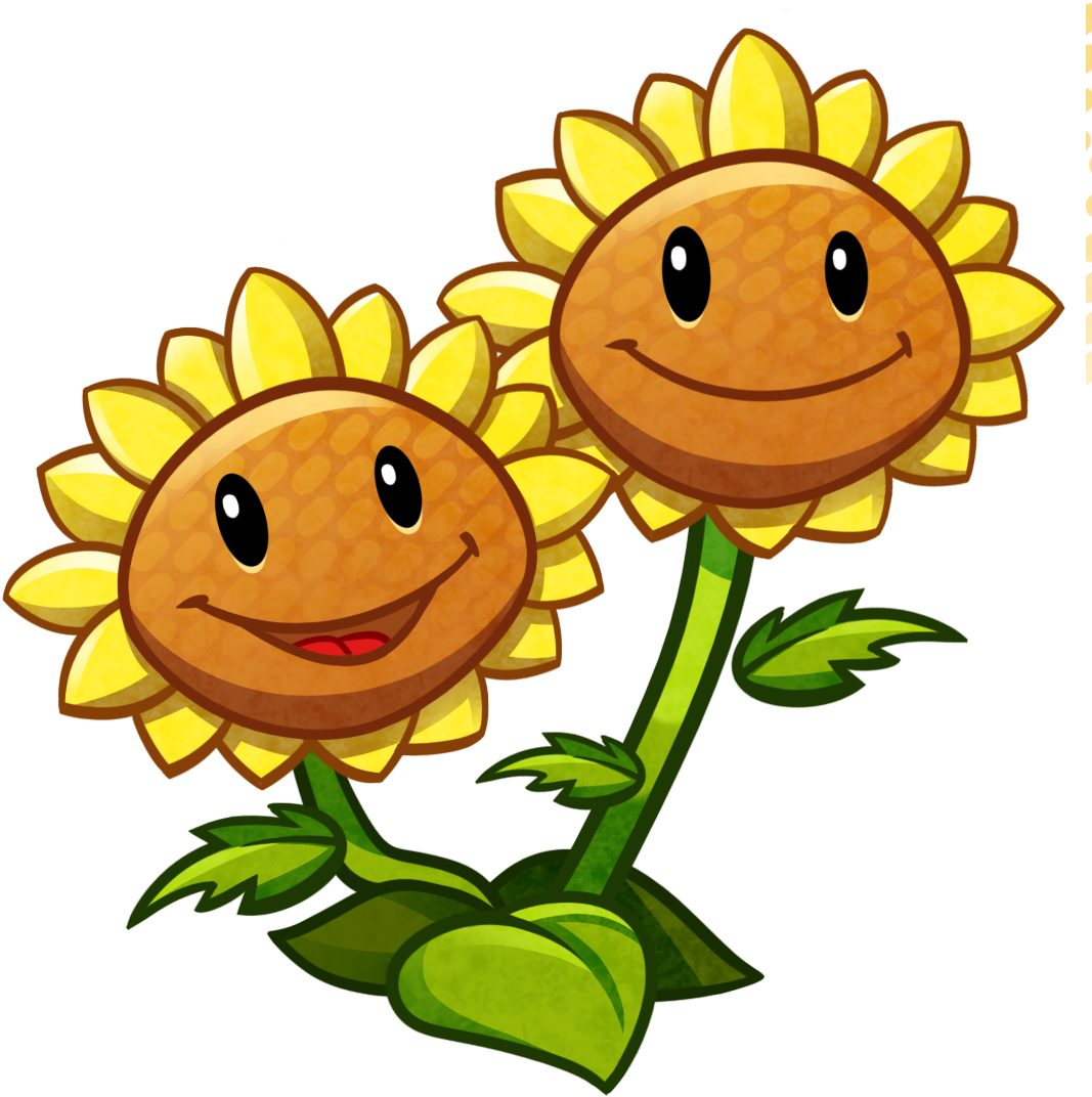 Plants Vs Zombies Clipart Cartoon - Plants Vs Zombies Sunflower Png (1100x1100)