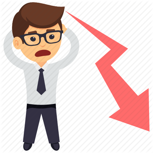 Jpg Transparent Characters By Vectors Market Graph - Businessman Loss Cartoon Png (512x512)