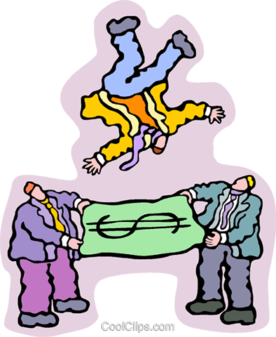 Business Men Flipping A Colleague Royalty Free Vector - Illustration (394x480)