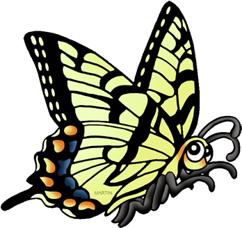 Swallowtail Butterfly Clip Art (360x341)