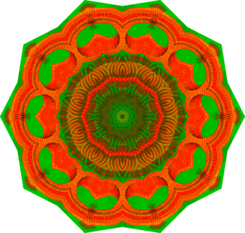 Symmetry Green Place Mats Organism - Motif (358x340)