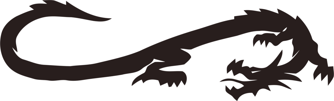 Dragon Computer Icons Black And White Abziehtattoo - Tribal Dragon Long (1117x340)