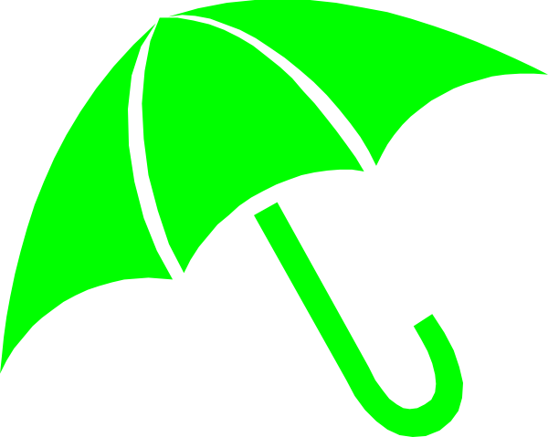 Green Umbrella Clip Art (600x479)