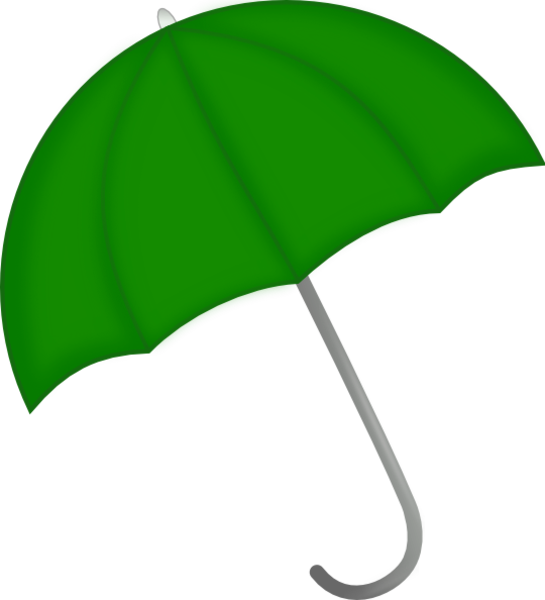 Green Umbrella Clip Art (545x600)