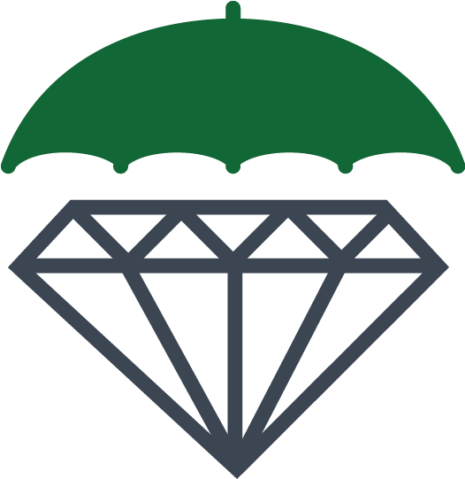 Umbrella - Jewelry - Diamond Png (697x697)
