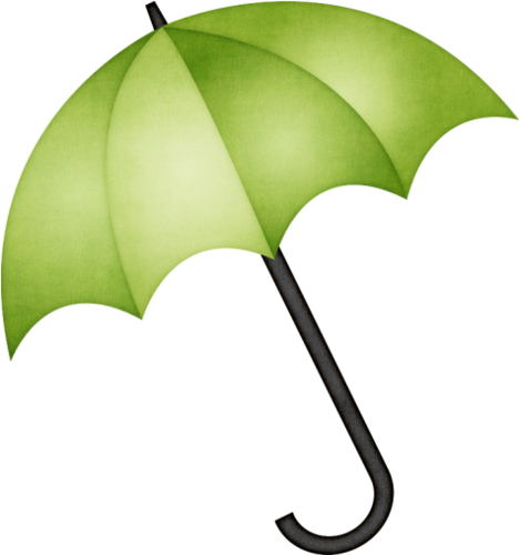 Green Umbrellas - Green Umbrella Clipart (468x500)