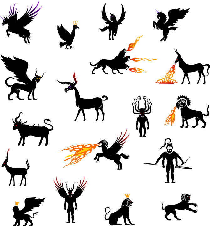 Mythical Clipart Magic - Magical Fairy Tale Creatures (670x720)