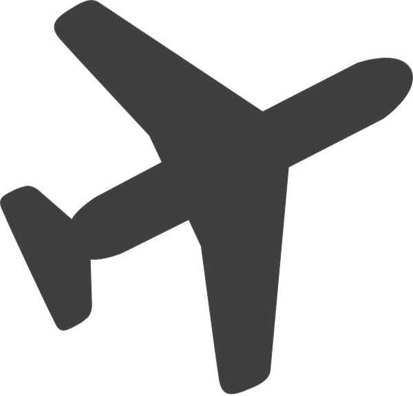 Grey Airplane Clip Art At Clker - Airplane Clipart Grey (600x576)