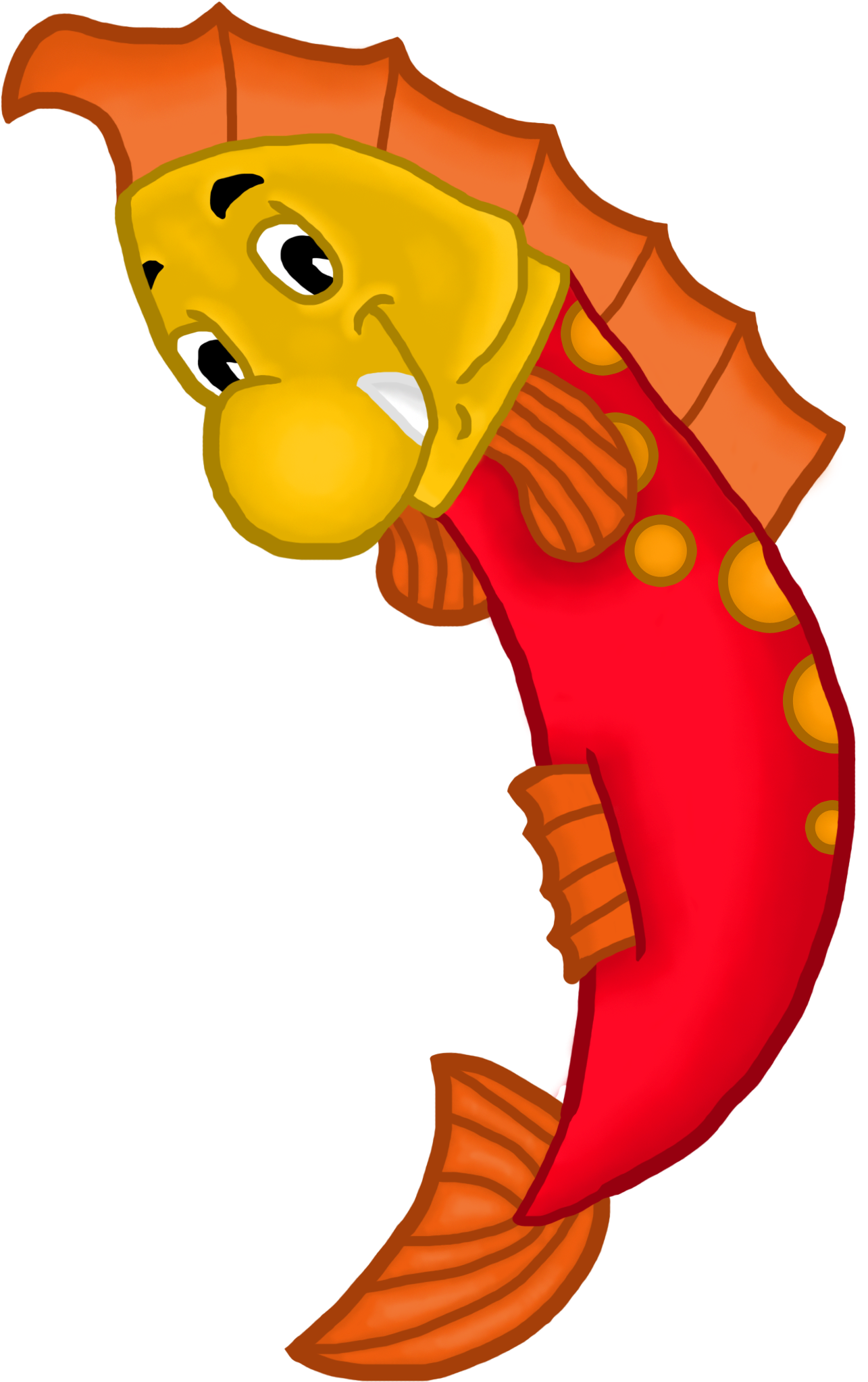 Sharppie Dots In Fish Transformation Oc Base, Dots, - Clip Art (1315x2092)