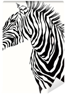 Animal Illustration Of Vector Zebra Silhouette Wall - Zebra Silhouette (400x400)