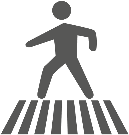 Graphic Black And White Library Winding Silhouette - Zebra Crossing Png (512x512)