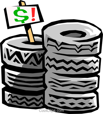 Tires Royalty Free Vector Clip Art Illustration - Clip Art Gulong (434x480)