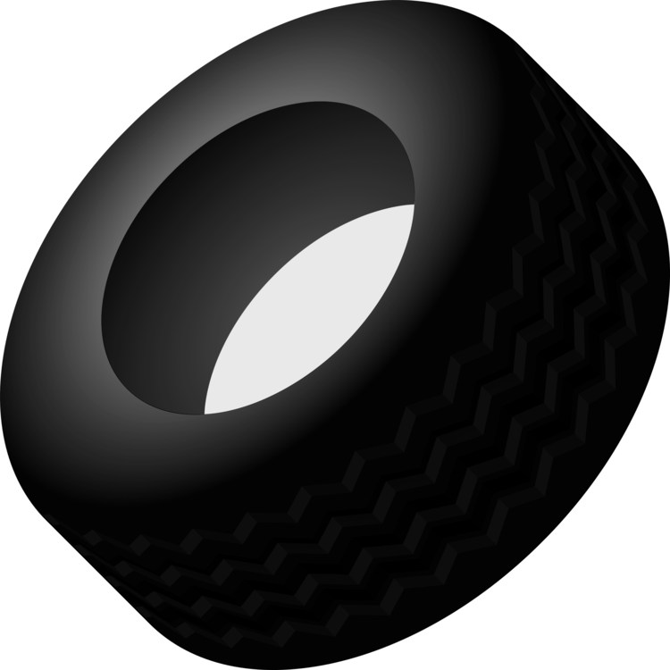 Car Tire Rim Wheel - Clip Art Black Objects (750x750)