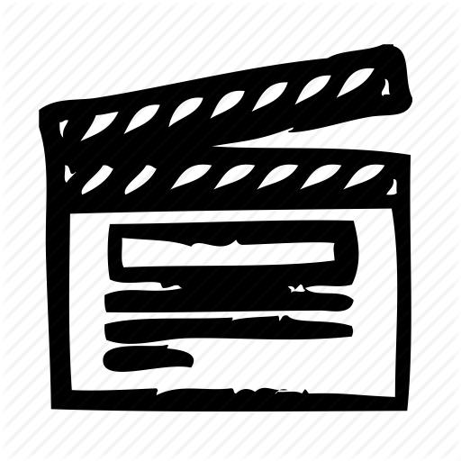 Movie Sketch Png Clipart Clapperboard Film Cinema - Clapper Board Sketch Png (512x512)
