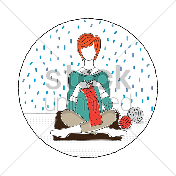Free Download Sitting Clipart Knitting Woman Clip Art - Vector Graphics (600x600)