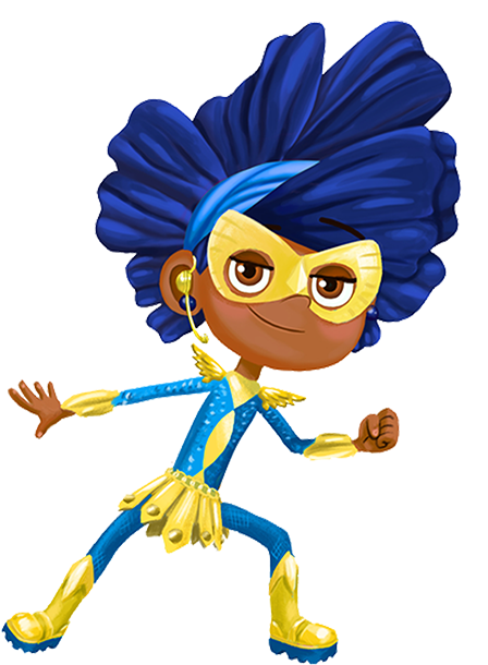 Alex's Feisty, Super Smart Best Friend Who's Fast Thinking - Cartoon (517x609)