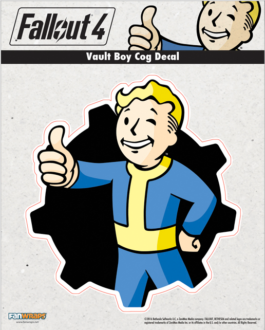 Vault Boy Png Fallout Decal Vault Boy Cog The Official - Fallout Vault Boy Art (700x700)